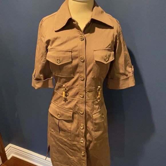 Molly of New York Trench Button Up Jacket Size 2 - Picture 2 of 7